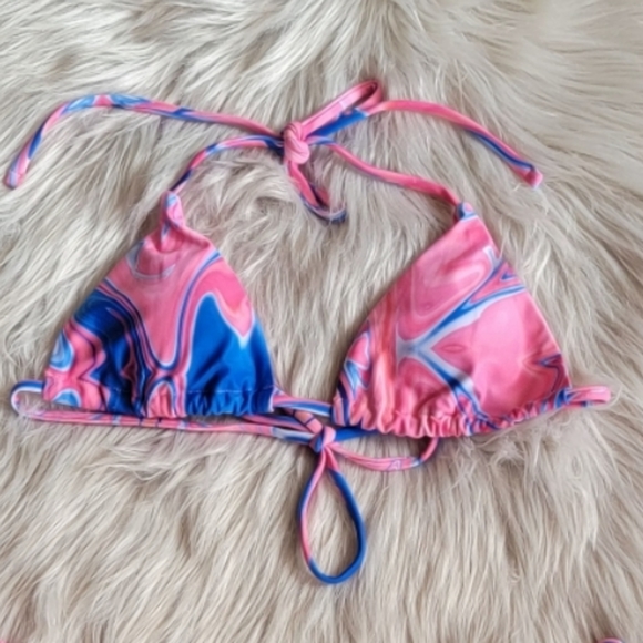 Swirl Pink and Blue Bikini - Picture 3 of 6